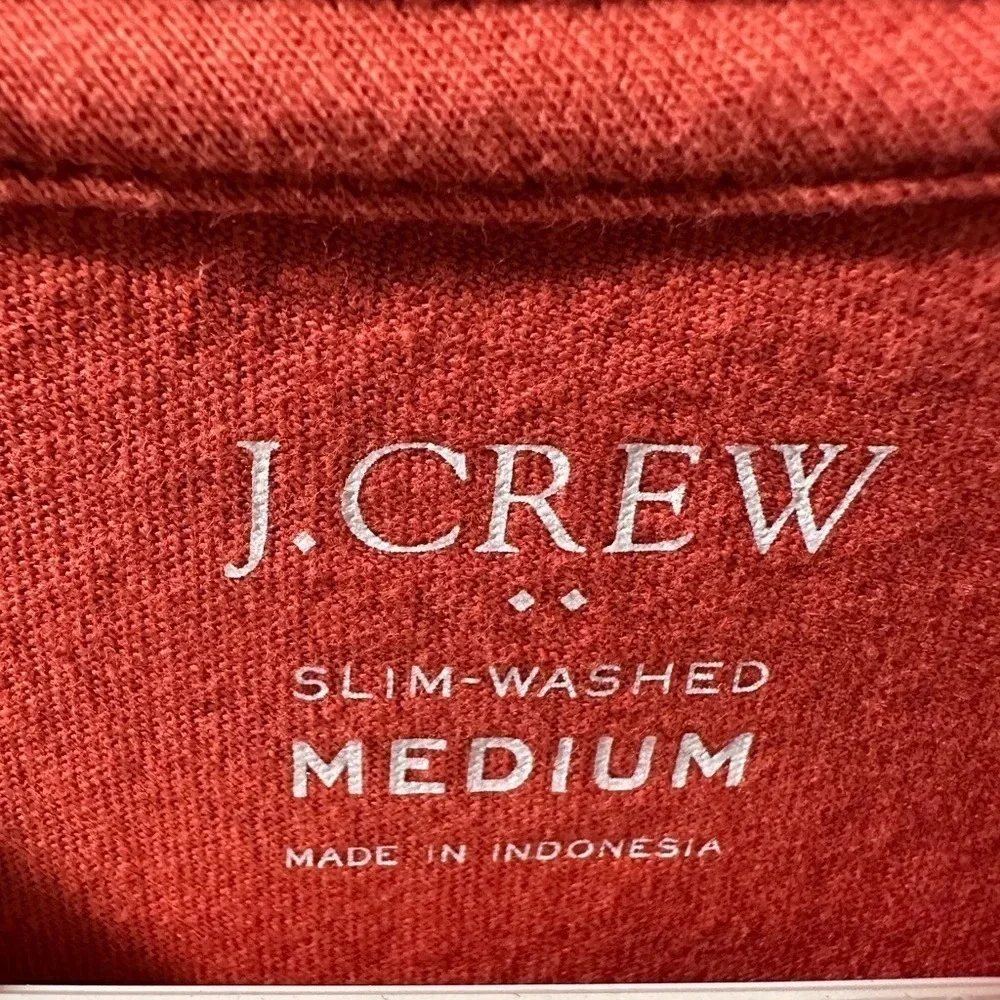 J-Crew Slim Washed Shirt size M good considering small rip along seam